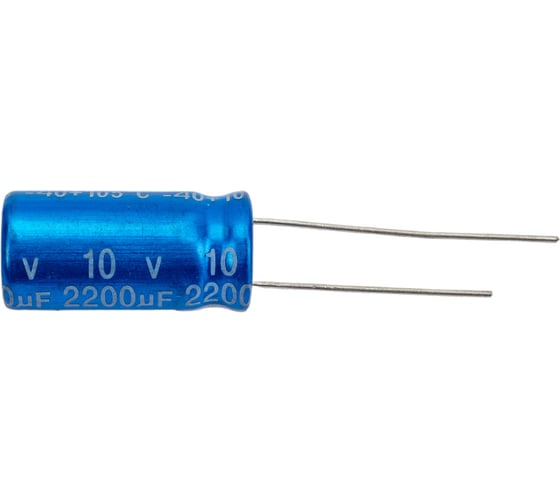 Электролитический конденсатор JB Capacitors 2200мкФ, 10В, 105C, 10x20мм JRB1A222M05001000200000B-50