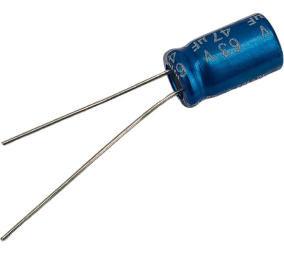 Электролитический конденсатор JB Capacitors 47мкФ, 63В, 105C, 6.3x11мм JRB1J470M02500630110000B-29