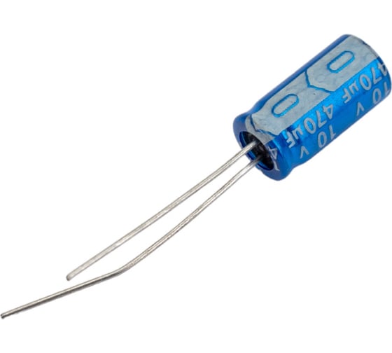 Электролитический конденсатор JB Capacitors 470мкФ, 10В, 105C, 6.3x11мм JRB1A471M02500630110000B-35