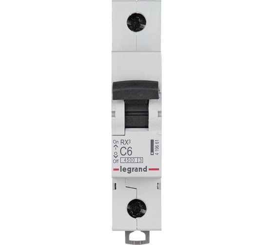 Авт.выключатель Legrand RX3  4,5кА 6А 1П C 419661