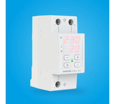 Реле напряжения Welrok c контролем тока vi-50 red 4660251140267