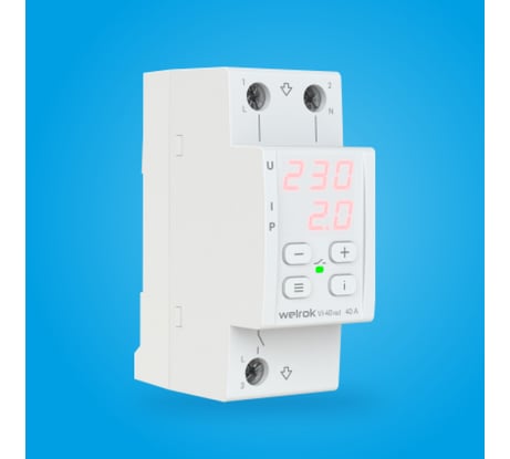 Реле напряжения Welrok c контролем тока vi-40 red 4660251140243