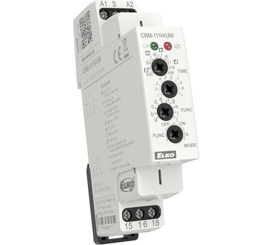 Многофункциональное реле времени ELKO EP CRM-111H/UNI с задержкой блокирокви, 1x CO, 16 A КА-00000158