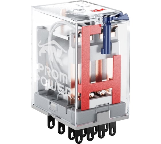 Электромеханическое реле Prompower четырехполюсное номинальный ток 5а, управление 12vdc, pmy4n dc12 PMY4NDC12