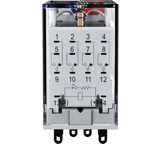 Электромеханическое реле Prompower четырехполюсное номинальный ток 5а, управление 24vdc, pmy4n dc24 PMY4NDC24