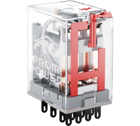 Электромеханическое реле Prompower четырехполюсное номинальный ток 5а, управление 220vac, pmy4n ac230 PMY4NAC230