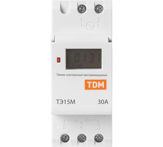 Электронный таймер TDM ТЭ15М-1мин/7дн-32on/off-30А-DIN SQ1503-0037