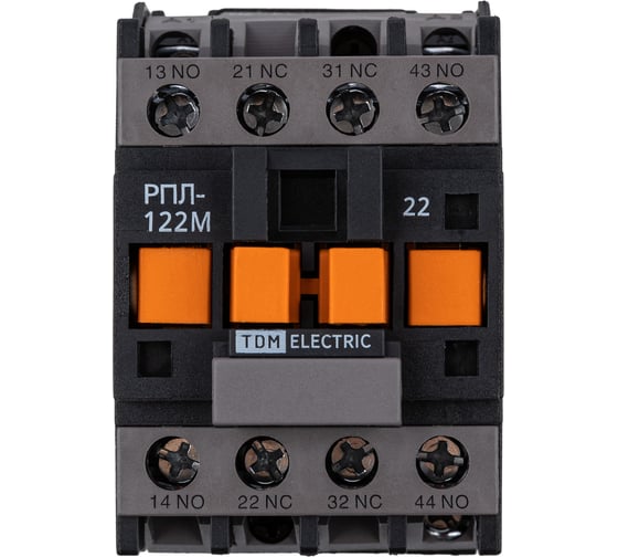 Промежуточное реле TDM ELECTRIC Рпл-122м ухл4б, 16а, 110в 50гц, 2но+2нз SQ0701-0503