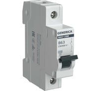 Автоматический выключатель GENERICA ВА47-29М 1p 63а 4,5кА b MVA21-1-063-B-G