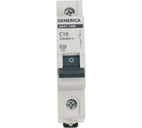 Автоматический выключатель GENERICA ВА47-29М 1p 10а 4,5кА c MVA21-1-010-C-G