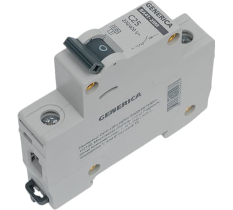 Автоматический выключатель GENERICA ВА47-29М 1p 25а 4,5кА c MVA21-1-025-C-G