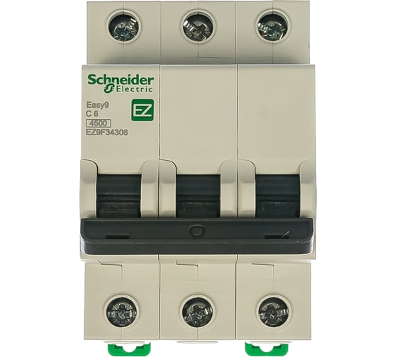 Автоматический модульный выключатель Schneider Electric 3п C 6А 4.5кА EASY 9 EZ9F34306