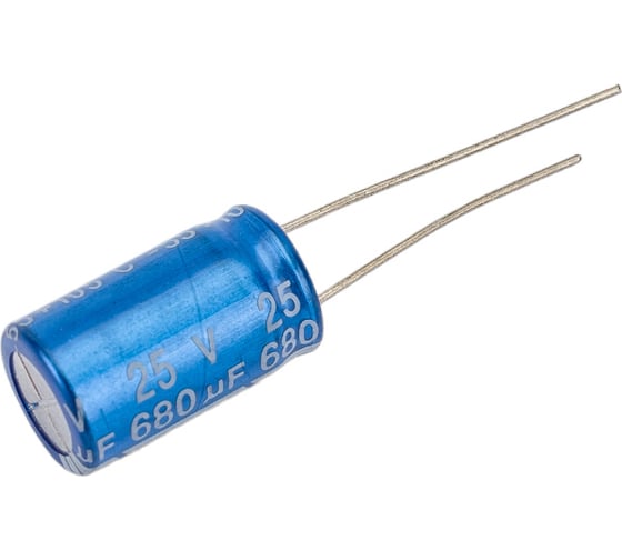 Электролитический конденсатор JB Capacitors 680мкФ, 25В, -55/105C, 10x16мм, JRB1E681M05001000160000BST-16