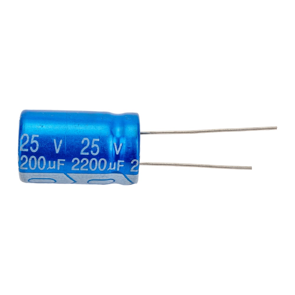 Электролитический конденсатор JB Capacitors 2200мкФ, 25В, -55/105C,  13x21мм, JRB1E222M05001300210000BST-56 - выгодная цена, отзывы,  характеристики, фото - купить в Москве и РФ