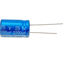 Электролитический конденсатор JB Capacitors 2200мкФ, 25В, -55/105C, 13x21мм, JRB1E222M05001300210000BST-56 28895594