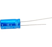 Электролитический конденсатор JB Capacitors 680мкФ, 16В, -55/105C, 8x16мм, JRB1C681M03500800160000BST-07
