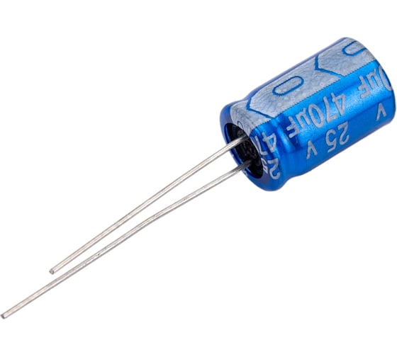 Электролитический конденсатор JB Capacitors 470мкФ, 25В, -55/105C, 8x12мм, JRB1E471M03500800120000BST-15