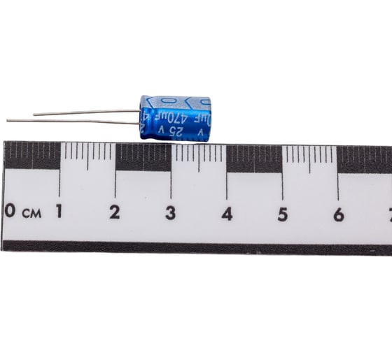 Электролитический конденсатор JB Capacitors 470мкФ, 25В, -55/105C, 8x12мм, JRB1E471M03500800120000BST-15