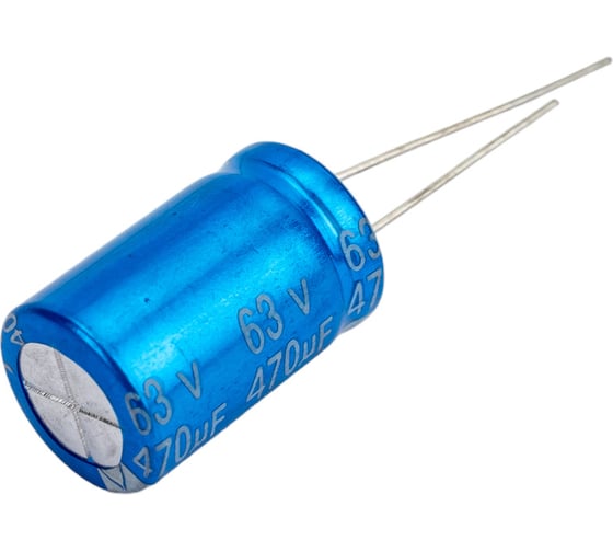Электролитический конденсатор JB Capacitors 470мкФ, 63В, 105C, 13x20мм, JRB1J471M05001300200000B-61