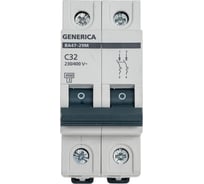 Автоматический выключатель GENERICA ва47-29м 2p 32а 4,5ка c MVA21-2-032-C-G