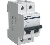 Автоматический выключатель GENERICA ва47-29м 2p 6а 4,5ка b MVA21-2-006-B-G
