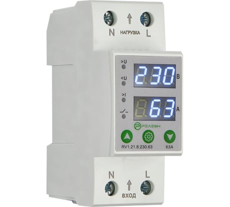 Реле контроля напряжения и тока РЕЛЕОН 1L; 230В AC; 63А, RV121823063