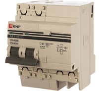 Автоматический дифференциальный выключатель EKF АД-2 2п 40А 30мА С PROxima DA2-40-30-pro
