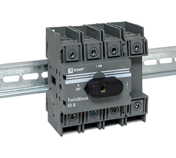 Рубильник EKF 63A 4P c рукояткой управления для прямой установки TwinBlock tb-63-4p-f