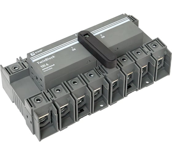 Рубильник EKF 100A 4P реверсивный c рукояткой для прямой установки TwinBlock tb-s-100-4p-rev