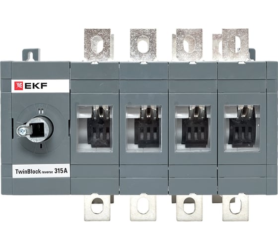 Рубильник EKF 315A 4P реверсивный без рукоятки управления TwinBlock tb-s-315-4p-rev