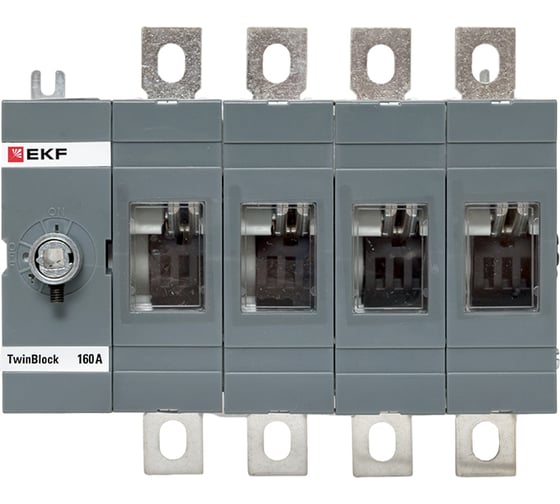 Рубильник EKF 160A 4P без рукоятки управления TwinBlock tb-s-160-4p