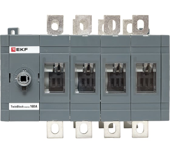 Рубильник EKF 160A 4P реверсивный без рукоятки управления TwinBlock tb-s-160-4p-rev