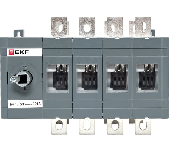 Рубильник EKF 400A 4P реверсивный без рукоятки управления TwinBlock tb-s-400-4p-rev