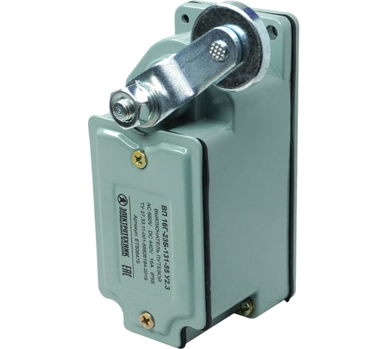 Путевой выключатель Электротехник Вп 16г-23б-131-55 у2.3, рычаг с роликом, без сальника, ход вправо, без cамовозврата, ip55/ ET506475 1