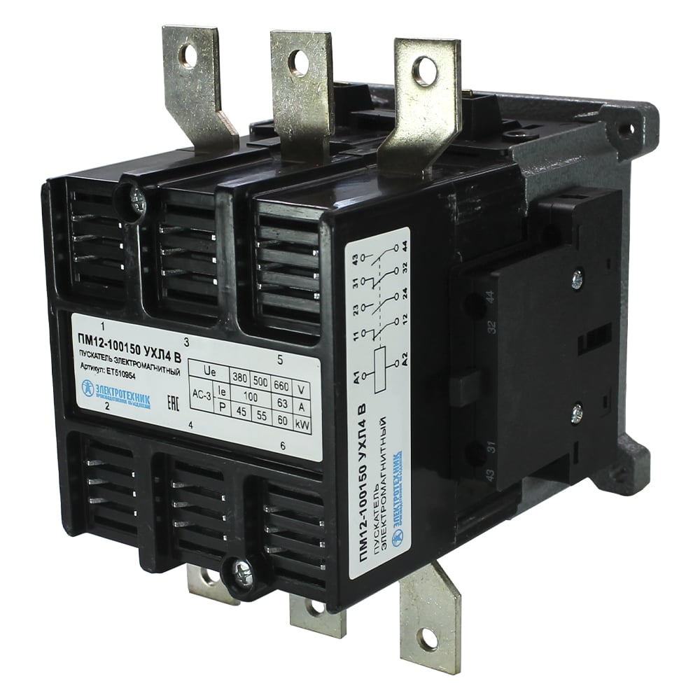 Электромагнитный пускатель Электротехник Пм12-100150 ухл4 в, 110в/50гц ...