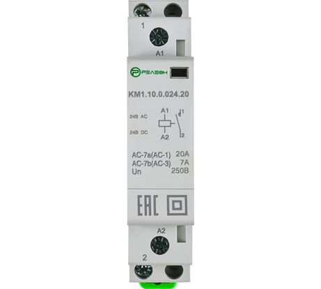 Модульный контактор РЕЛЕОН 1НО контакт 20А; 24В AC/DC; KM110002420