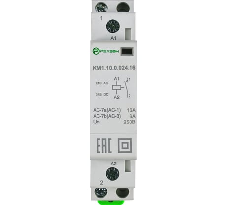 Модульный контактор РЕЛЕОН 1НО контакт 16А; 24В AC/DC; KM110002416