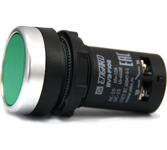 Компактная кнопка в пластиковом корпусе Engard зеленая ip44 BV-3-F10G