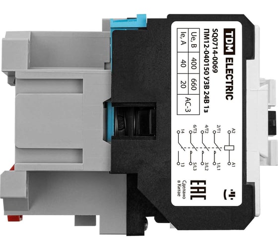 Электромагнитный пускатель TDM ELECTRIC ПМ12-040150 У3В 24В 1з SQ0714-0069