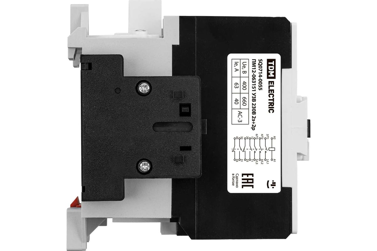 Электромагнитный пускатель TDM ELECTRIC ПМ12-063151 У3В 230B 2з+2р ...