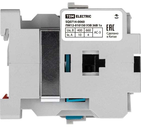 Электромагнитный пускатель TDM ELECTRIC ПМ12-010150 У3В 36В 1з SQ0714-0060