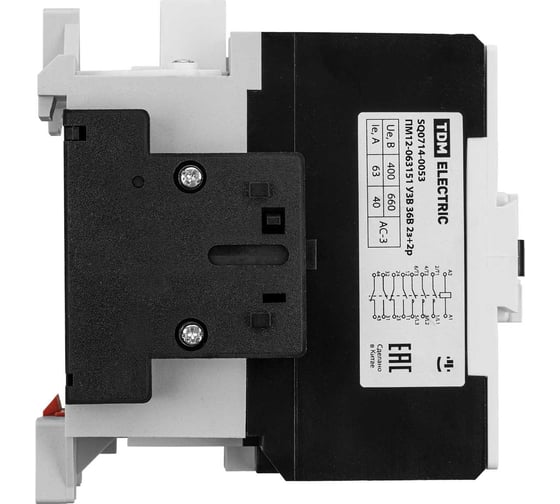 Электромагнитный пускатель TDM ELECTRIC ПМ12-063151 У3В 36B 2з+2р SQ0714-0053