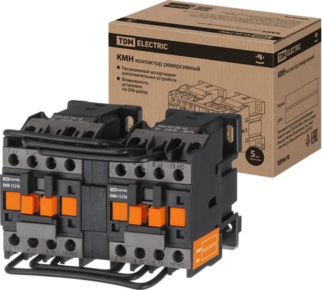 Контактор TDM ELECTRIC КМН-11230 реверс 12А 230В/АС3 2НО SQ0761-0003