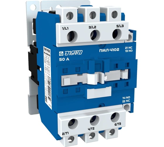 Электромагнитный контактор Engard пмл-4102 50a 400в но+нз PML-410240-50