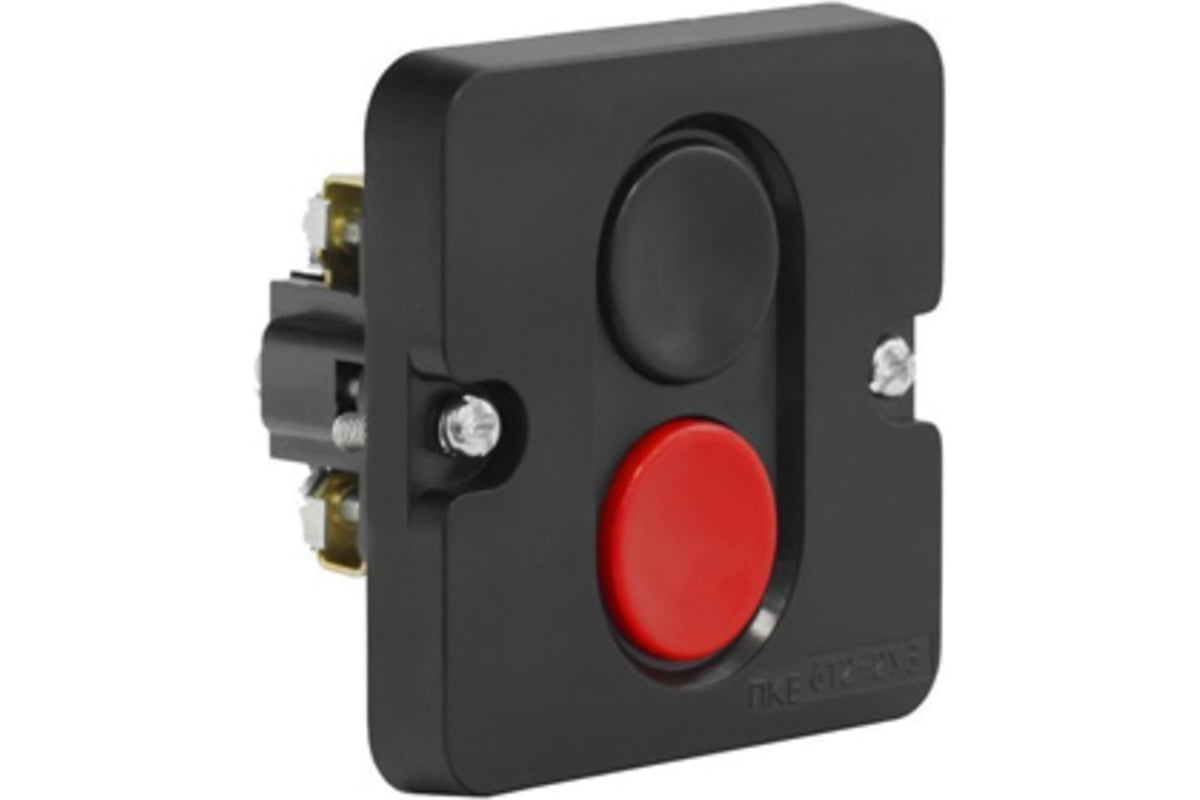 Пост управления Электротехник Пке 622 у2, 10а, 660в, чёрный и красный ...