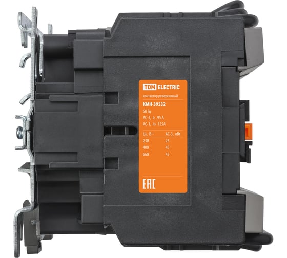 Контактор TDM ELECTRIC КМН-39532 реверс, 95А, 400В/АС3, 2НО/2НЗ SQ0761-0020