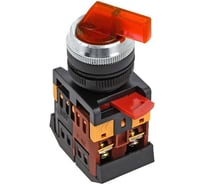 Переключатель EKF ANLC-22 3 полюса красный с подсветкой 380В psw-anlc-3p-r-380