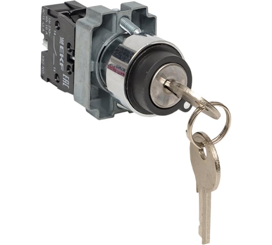 Переключатель EKF BG21 2P с замком не возвратный NO xb2-bg21