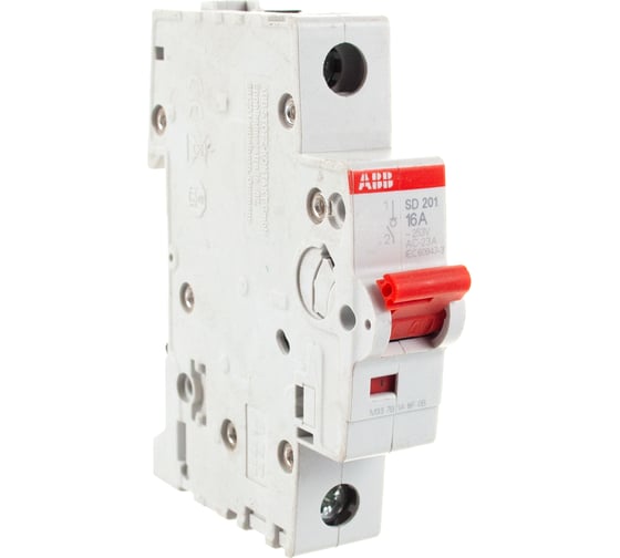 Рубильник ABB 1п SD201/16 рычаг красный 2CDD281101R0016 1