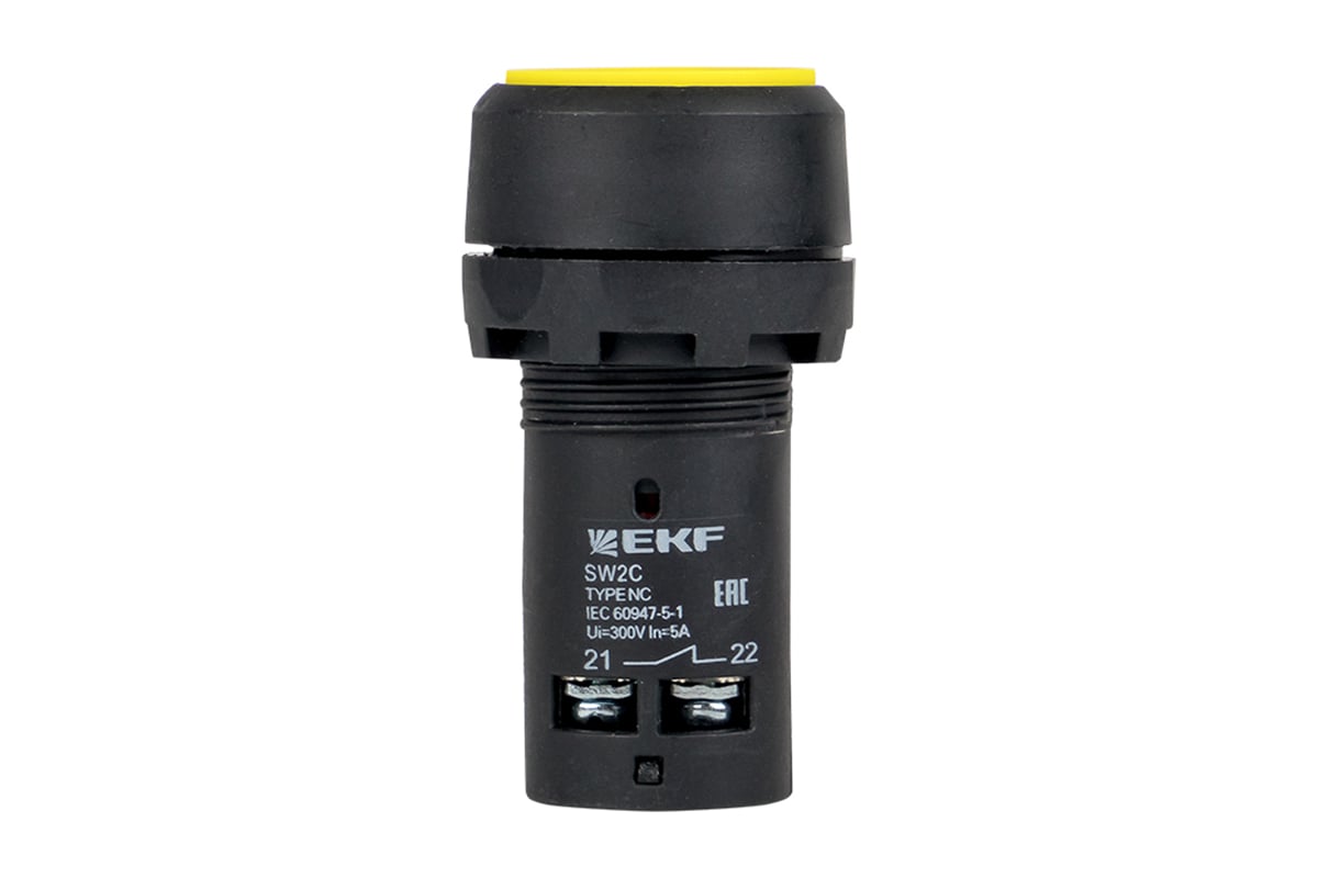 Кнопка EKF SW2C-11 возвратная желтая NO+NC PROxima sw2c-11s-y ...